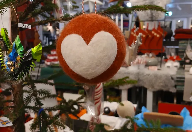 Tovad julgransboll hjärta